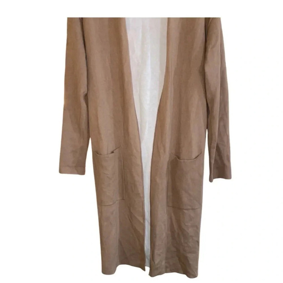 Aritzia Babaton Lance Longline Wool Blend Open Cardigan Camel Size XS - Picture 7 of 10